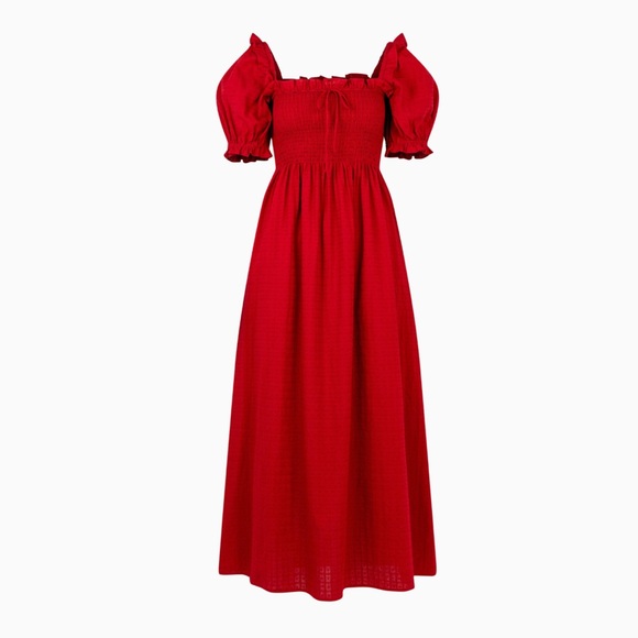 Hill House Home Red Chili Chip Dot Scarlet Nap Dress - Picture 2 of 5